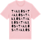Pink Cotton t-shirt med Taklösa ordlek t-shirt