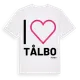 White t-shirt med Jag älskar Tålbo t-shirt stort tryck