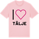 Pink Cotton t-shirt med Jag älskar Tälje t-shirt stort tryck
