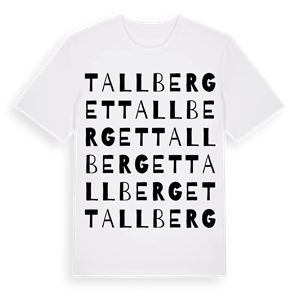 Tallberget ordlek t-shirt – ekologisk bomull t-shirt från Pinshirt