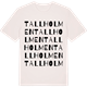 Vintage White t-shirt med Tallholmen ordlek t-shirt