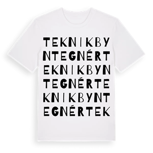Teknikbyn Tegnér ordlek t-shirt – ekologisk bomull t-shirt från Pinshirt