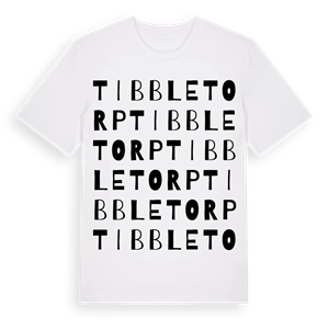 Tibbletorp ordlek t-shirt – ekologisk bomull t-shirt från Pinshirt
