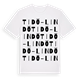 White t-shirt med Tidö-Lindö ordlek t-shirt