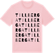 Pink Cotton t-shirt med Tillberga ordlek t-shirt