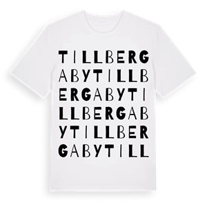 Tillbergaby ordlek t-shirt – ekologisk bomull t-shirt från Pinshirt