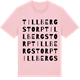Pink Cotton t-shirt med Tillbergstorp ordlek t-shirt