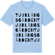 Blue Soul t-shirt med Tjurlångsgården ordlek t-shirt