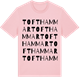 Pink Cotton t-shirt med Tofthammar ordlek t-shirt