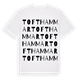White t-shirt med Tofthammar ordlek t-shirt