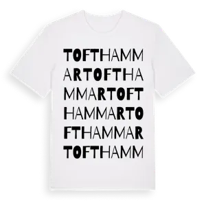 Tofthammar ordlek t-shirt – ekologisk bomull t-shirt från Pinshirt