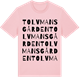 Pink Cotton t-shirt med Tolvmansgården ordlek t-shirt