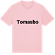 Pink Cotton t-shirt med Tomasbo fetstil t-shirt