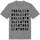 Mid Heather Gray t-shirt med Torskebo ordlek t-shirt