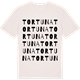 Vintage White t-shirt med Tortuna ordlek t-shirt