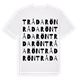 White t-shirt med Trådarön ordlek t-shirt