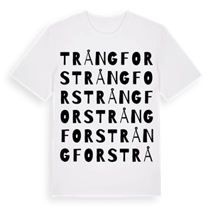 Trångfors ordlek t-shirt – ekologisk bomull t-shirt från Pinshirt