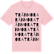 Pink Cotton t-shirt med Tränmora ordlek t-shirt