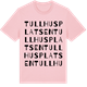 Pink Cotton t-shirt med Tullhusplatsen ordlek t-shirt