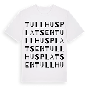 Tullhusplatsen ordlek t-shirt – ekologisk bomull t-shirt från Pinshirt