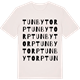 Vintage White t-shirt med Tunbytorp ordlek t-shirt