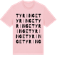 Pink Cotton t-shirt med Tyringe ordlek t-shirt