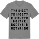 Mid Heather Gray t-shirt med Tyringe ordlek t-shirt