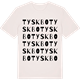 Vintage White t-shirt med Tyskbo ordlek t-shirt