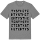 Mid Heather Gray t-shirt med Tystheten ordlek t-shirt