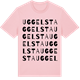 Pink Cotton t-shirt med Uggelsta ordlek t-shirt