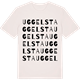 Vintage White t-shirt med Uggelsta ordlek t-shirt