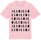 Pink Cotton t-shirt med Ulbo ordlek t-shirt