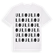 White t-shirt med Ulbo ordlek t-shirt