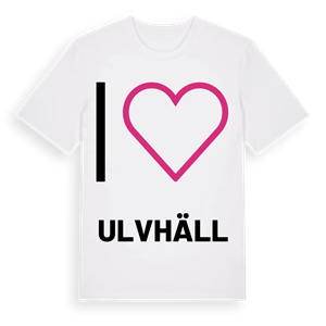 Jag älskar Ulvhäll t-shirt stort tryck – ekologisk bomull t-shirt från Pinshirt