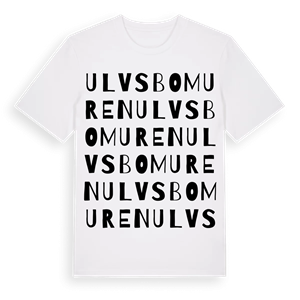 Ulvsbomuren ordlek t-shirt – ekologisk bomull t-shirt från Pinshirt