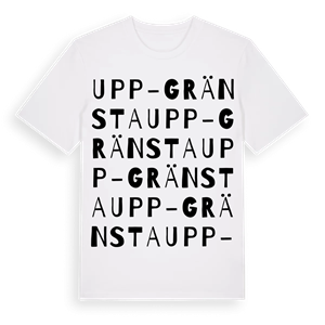Upp-Gränsta ordlek t-shirt – ekologisk bomull t-shirt från Pinshirt