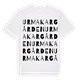 White t-shirt med Urmakargården ordlek t-shirt