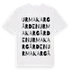 White t-shirt med Urmakargården ordlek t-shirt