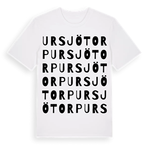 Ursjötorp ordlek t-shirt – ekologisk bomull t-shirt från Pinshirt