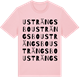 Pink Cotton t-shirt med Usträngsbo ordlek t-shirt