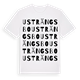 White t-shirt med Usträngsbo ordlek t-shirt