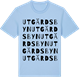 Blue Soul t-shirt med Utgärdsbyn ordlek t-shirt