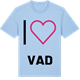 Blue Soul t-shirt med Jag älskar Vad t-shirt stort tryck