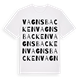 White t-shirt med Vagnsbacken ordlek t-shirt