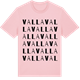 Pink Cotton t-shirt med Valla ordlek t-shirt