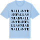 Blue Soul t-shirt med Vallamyran ordlek t-shirt