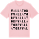 Pink Cotton t-shirt med Vallatorp ordlek t-shirt