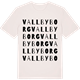 Vintage White t-shirt med Vallbyborg ordlek t-shirt