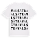 White t-shirt med Valsätra ordlek t-shirt