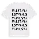 White t-shirt med Valsta ordlek t-shirt
